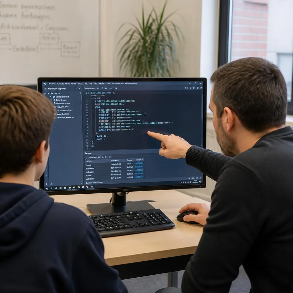 Informatik-Nachhilfe am Computer